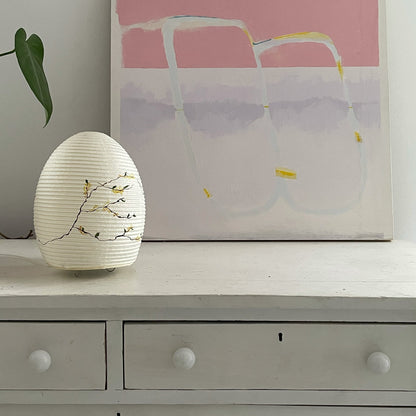 Hand painted Asano Paper Lamp by Laura Chautin TABLE & DESK LAMPS Afternoon Light 